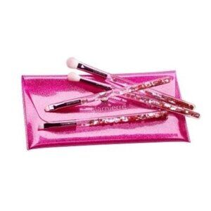 Glamierre New In Pouch 4 Piece Essential Pink Luxe Glitter Eye Brush Collection